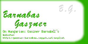 barnabas gaszner business card